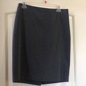 Gray pencil skirt.